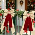 thumbnail image 1 of AUNVITO Multipurpose Decorative Bow Ornament, Smooth Fabric Bow Accessory, Reusable Pendant for Christmas Tree Wreath Gift Wrap Wedding Holiday Party Scene Decoration, 1 of 7