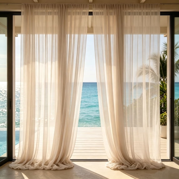 AUNVITO Outdoor Sun Shade Decoration Gauze Curtain 118 x 30 Inch Garden Mosquito Screen Backdrop Patio Canopy Privacy Home Decoration Panel