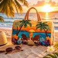 thumbnail image 1 of AUNVITO Printed Lightweight Travel Tote Duffel Bag, Foldable Large Capacity Handbag Shoulder Bag for Weekender Gym Beach Outdoor Trip, 1pc, 1 of 5