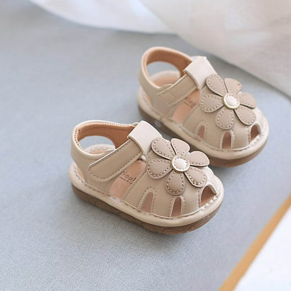 AUNVITO Soft Soled Casual Shoes Suitable for Children and Babies Embroidered Cute Princess Shoes Sandals