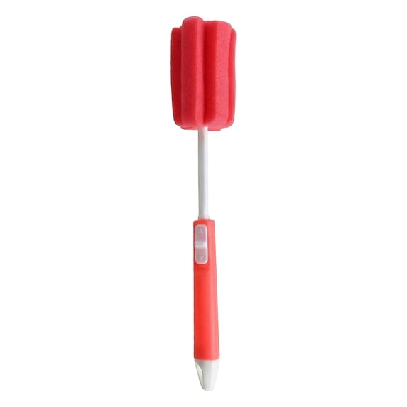 AUNVITO Sponge Bottle Brush, Telescopic Long Handle Cleaning Brush, Flexible Straw Cleaner for Water Bottle, Deep Cleaning Tool for Narrow Containers