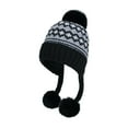 thumbnail image 1 of AUNVITO Super-Soft Warm Slouchy Knit Hat with Fleece Lining & Pompom for Women Big Head Girdle Face-Framing Winter Beanie, 1 of 2