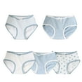 thumbnail image 1 of AUNVITO Teen Girls Cotton Checkered Mid Waist Hipster Panties Comfortable Breathable Underwear 5-Pack, 1 of 9