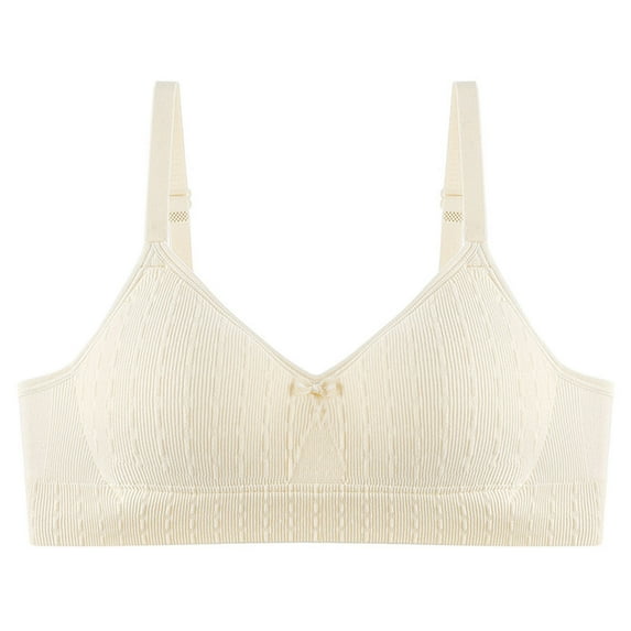 AUNVITO Teen Girls Supportive Bra Comfortable Breathable Fixed Cup Lightweight Training Bras for Development Stage