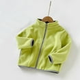 thumbnail image 1 of AUNVITO Thermal Fleece Jacket for Boys & Girls 2-12Y Full Zip Front Long Sleeve Solid Color Heavyweight Windbreaker with Loose Fit No Hood Casual Outerwear, 1 of 5