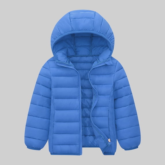 AUNVITO Thermal Insulated Kids Winter Coat Short Length Quilted Puffer Design for Boys & Girls 4-15Y Windproof Lightweight Nylon & Spandex Matte Finish Loose Fit