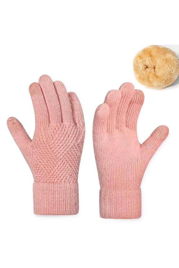 Touch Screen Thermal Gloves for Women Men - Stretchy Windproof Wrist Non-Slip Grips Cold Weather Running Driving Gloves