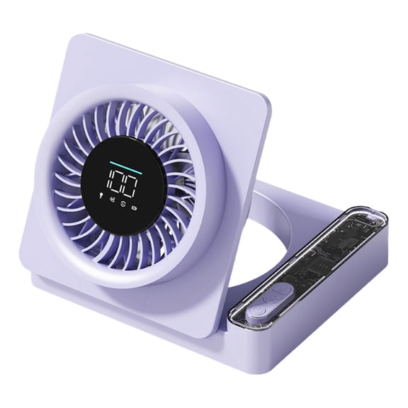 AUNVITO USB Desktop Fan, Dual USB & Plug Power, Wall Mount Portable Cooling Fan for Kitchen, Bedroom and Countertop