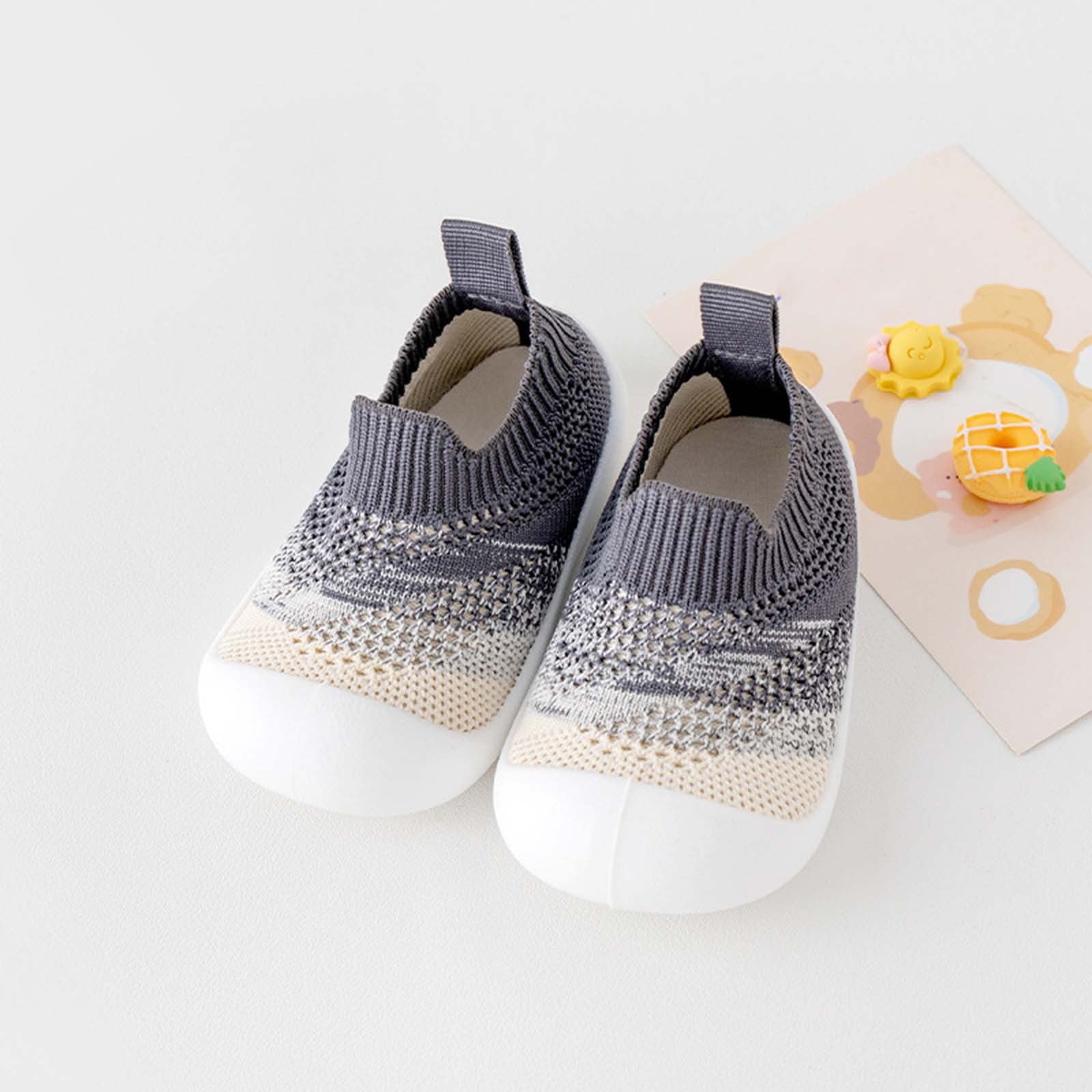 AUNVITO Wholesale Baby Spring New Baby Knit Indoor Floor Shoes Non-slip ...