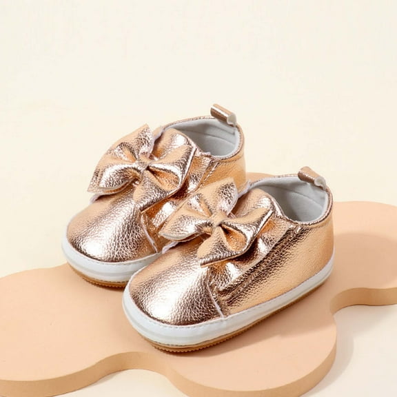 AUNVITO Wholesale Baby's New Summer Bow Wear Non-slip Breathable Sweat Baby Sports Soft Soled Toddler Shoes