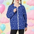 thumbnail image 1 of AUNVITO Windbreaker Jacket Loose Fit for Boys & Girls 5-15Y French Terry Stand Collar Winter Coat with Pockets Solid Color Casual Outdoor Wear, 1 of 6