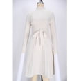 thumbnail image 1 of AUNVITO Women's Acrylic Sweater Dress Long Sleeve Round Neck Cozy Knit Casual Winter Dress | Soft Warm Lightweight 1PC, 1 of 3