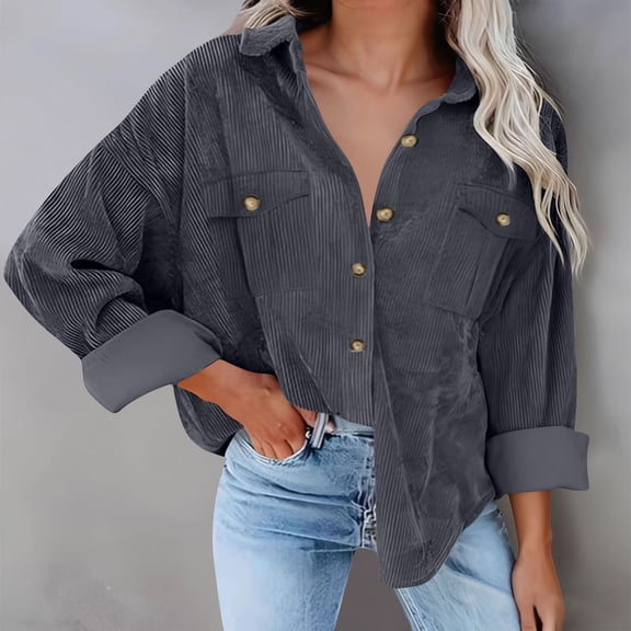 AUNVITO Women's Casual Jacket Lightweight Long Sleeve Outdoor Daily Wear Stylish Layering Essential