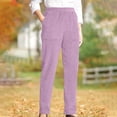 thumbnail image 1 of AUNVITO Women's Corduroy Pants with Elastic Waist and Pockets Straight Leg Casual and Comfortable, 1 of 9