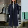 thumbnail image 1 of AUNVITO Women's Double Faced Wool Coat Long Sleeve Notched Collar Button Front Pockets Casual Solid Color Outerwear, 1 of 9