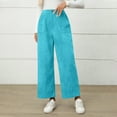 thumbnail image 1 of AUNVITO Women's Elastic Waist Corduroy Pants with Button & Zipper Pockets, Stretch Fit Casual Trousers for Everyday Wear (98% Cotton, 2% Spandex), 1 of 9