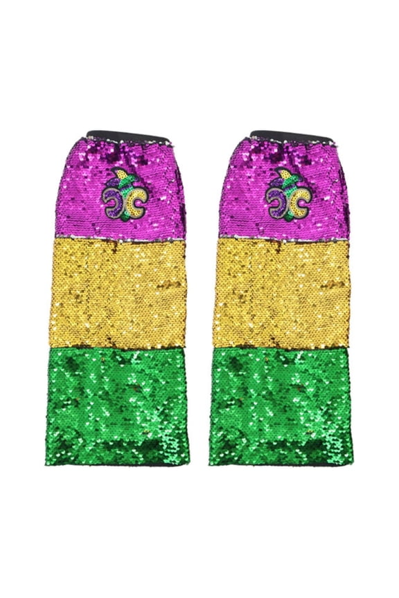 Women's Festival Leg Cuffs Elastic Three-Color Sequins Lace Trim Stage Performance Accessories