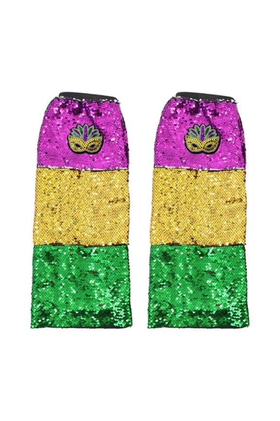 Women's Festival Leg Cuffs Elastic Three-Color Sequins Lace Trim Stage Performance Accessories