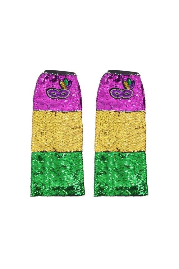 Women's Festival Leg Cuffs Elastic Three-Color Sequins Lace Trim Stage Performance Accessories