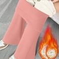 thumbnail image 1 of AUNVITO Women's Flared Fleece-Lined Pants High-Waisted Bell-Bottom with Pockets Casual and Warm Winter Style, 1 of 8