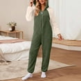 thumbnail image 1 of AUNVITO Women's Fleece Jumpsuit Pajamas Hooded Long Sleeve Front Zipper Cozy and Comfortable Homewear Style, 1 of 6