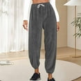 thumbnail image 1 of AUNVITO Women's Fleece-Lined Jogger Pants Elastic Waistband Cuffed Ankles Solid Color Winter Thermal Soft Warm Casual Lounge Pants, 1 of 6