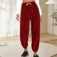 thumbnail image 1 of AUNVITO Women's Fleece-Lined Jogger Pants Elastic Waistband Cuffed Ankles Solid Color Winter Thermal Soft Warm Casual Lounge Pants, 1 of 6