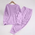 thumbnail image 1 of AUNVITO Women's Fleece Pajama Set Thick Plush Elastic Waist Cozy and Warm Winter Sleepwear, 1 of 6