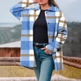 thumbnail image 1 of AUNVITO Women's Fluffy Fleece Winter Coat Loose Fit Printed Design Turn-Down Collar Button Closure Casual Long Sleeve Outerwear, 1 of 7