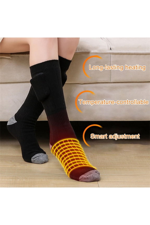 Women's Heated Mid-Length Socks Fleece-Lined Electronic Warming Casual & Stylish Winter Wear