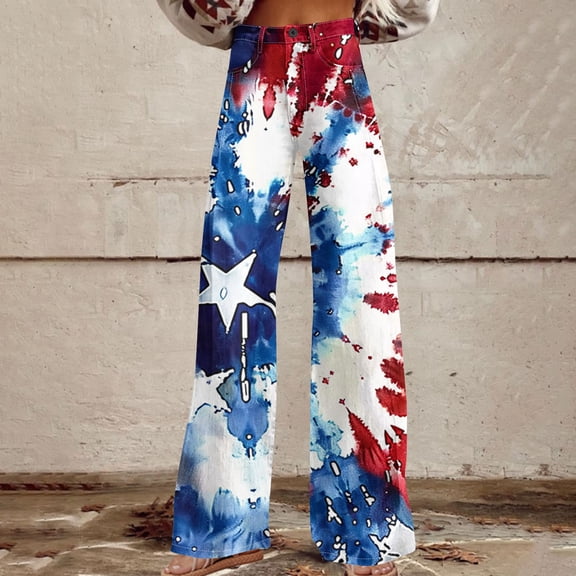 AUNVITO Women's High Waist Stretch Denim Pants With Button Pockets Straight Leg Wide Loose Fit Casual Comfort Jeans For Daily Fashion Vintage Style