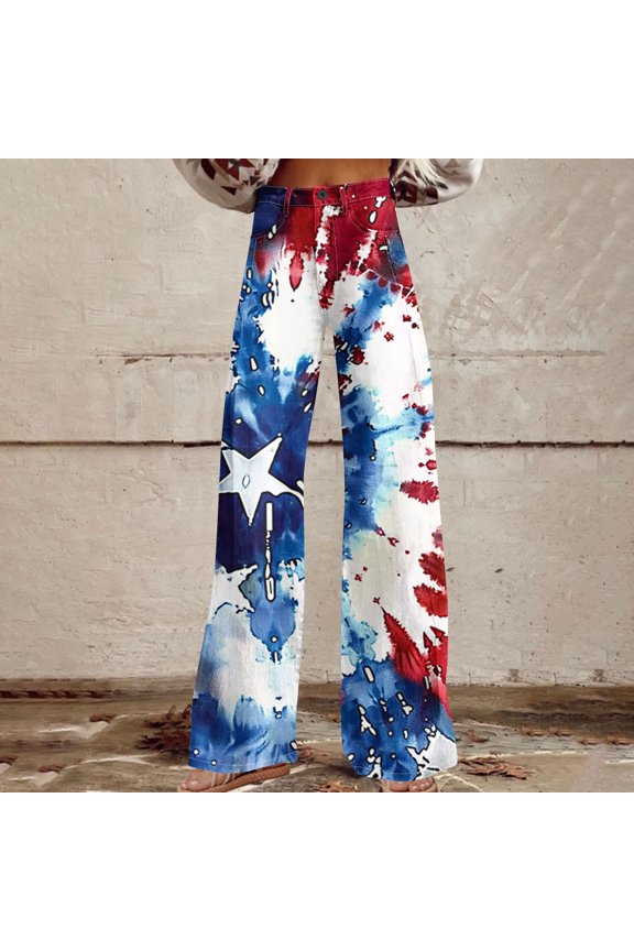 Women's High Waist Stretch Denim Pants With Button Pockets Straight Leg Wide Loose Fit Casual Comfort Jeans For Daily Fashion Vintage Style