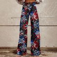 thumbnail image 1 of AUNVITO Women's High Waist Stretch Denim Pants With Button Pockets Straight Leg Wide Loose Fit Casual Comfort Jeans For Daily Fashion Vintage Style, 1 of 6