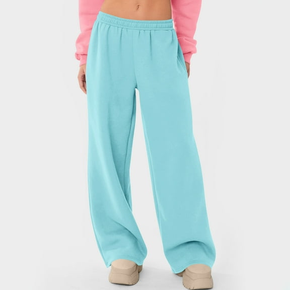 AUNVITO Women's High Waist Wide Leg Pants Elastic Comfort Milk Silk Casual Trousers Loose Fit