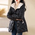 thumbnail image 1 of AUNVITO Women's Lightweight Diamond Quilted Longline Puffer Coat Collarless Winter Jacket Outerwear, 1 of 3