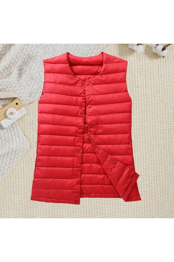 Women's Lightweight Down Vest Quilted Sleeveless Warm Tank Top Casual and Stylish Winter Outerwear