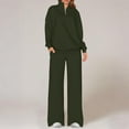 thumbnail image 1 of AUNVITO Women's Loose Fit Thermal Jogger Set with Pockets V-Neck Long Sleeve Casual Outfit Japanese Fleece Trousers Elastic Waist, 1 of 6