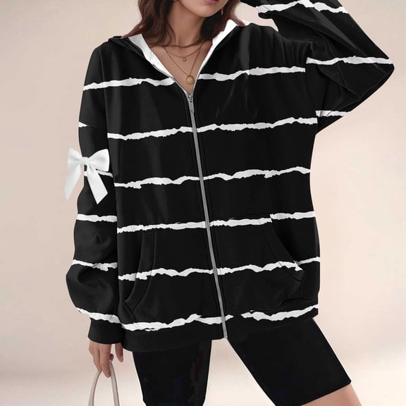 AUNVITO Women's Loose Regular Fit Hooded Sweatshirt with Bow Detailing Long Sleeve Off-Shoulder Casual Pullover Top