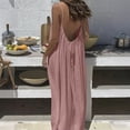 thumbnail image 1 of AUNVITO Women's Loungewear Dress Sleeveless Round Neck Backless Loose Fit Casual and Comfortable Style, 1 of 8