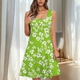 thumbnail image 1 of AUNVITO Women's Nightgown Round Neck Sleeveless with All-over Print and Pocket Casual and Fashionable Sleepwear, 1 of 7