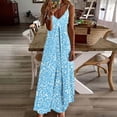 thumbnail image 1 of AUNVITO Women's Printed Round Neck Sleeveless Maxi Dress with Floral Print Casual and Elegant Style, 1 of 5