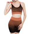 thumbnail image 1 of AUNVITO Women's Seamless Supportive Sports Bra and Yoga Shorts Set Racerback Tank Top with High-Waist Design for Fitness Running Workout Casual Sporty Style, 1 of 8