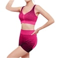 thumbnail image 1 of AUNVITO Women's Seamless Supportive Sports Bra and Yoga Shorts Set Racerback Tank Top with High-Waist Design for Fitness Running Workout Casual Sporty Style, 1 of 8