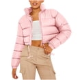 thumbnail image 1 of AUNVITO Women's Short Puffer Coat Winter Warm Quilted Lightweight Casual Cotton Jacket, 1 of 5