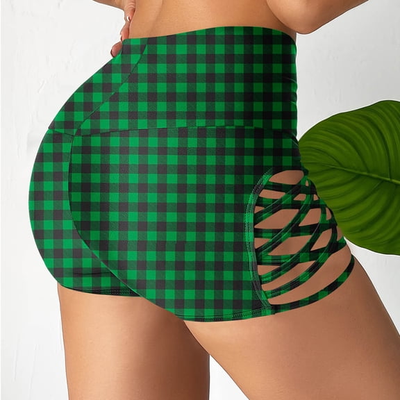 AUNVITO Women's Shorts Elastic Waistband Side Cut-Outs Casual Comfortable Shaping Lightweight Breathable