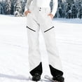 thumbnail image 1 of AUNVITO Women's Ski Pants Contrast Color Pockets Windproof Waterproof Fleece Lined Sporty and Fashionable, 1 of 7
