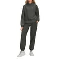 thumbnail image 1 of AUNVITO Women's Slim-Fit Hooded Sweatshirt & Casual Pants Set, Solid Color Winter-Spring Outfit with Stretchy -Spandex Fabric, 1 of 8