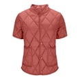 thumbnail image 1 of AUNVITO Women's Snap Button Casual Cotton Jacket Short Sleeve Lightweight with Pockets No Hood Outerwear, 1 of 8