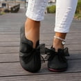 thumbnail image 1 of AUNVITO Women's Soft Sole Mary Classic Flats with Bow Detail Retro Casual Slip-On Shoes in Black, White, Blue, 1 of 8