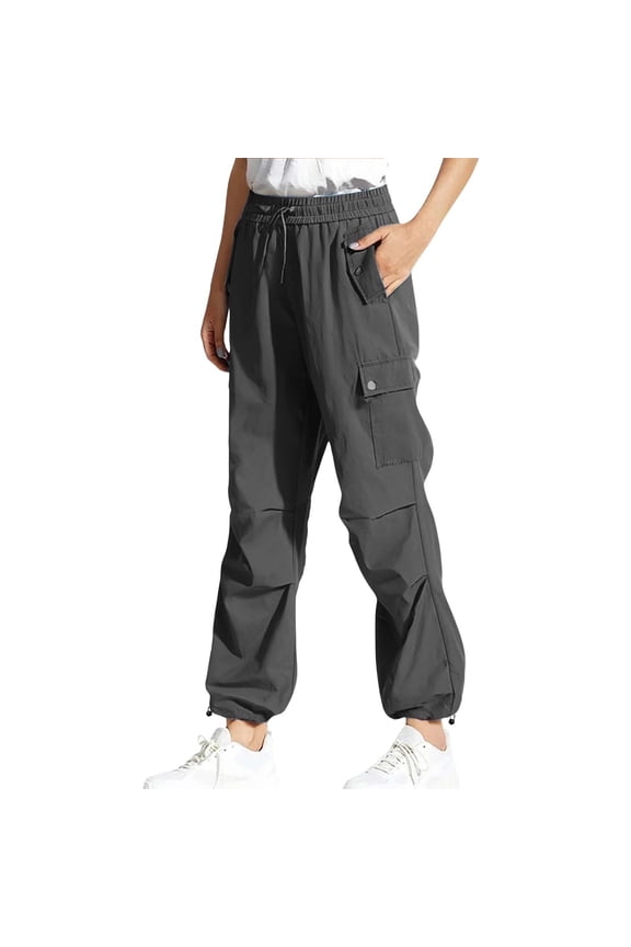 Women's Soft Stretch Straight Leg Cargo Pants with Button Pocket Comfortable Work Pants Casual Utility Trousers for All Seasons